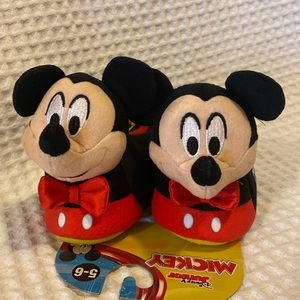 Toddlers Sock Top Character Slipper, Size 5-6 Mickey Mouse